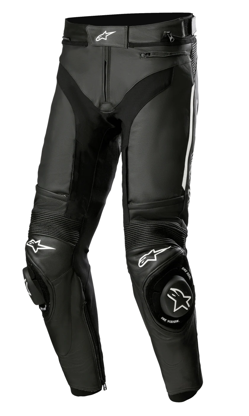 ALPINESTAR LEATHER PANT MISSILE V3 BLACK/WHITE