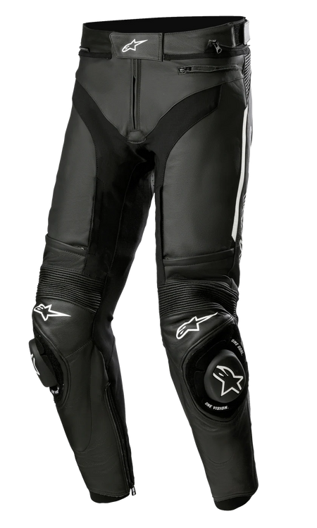 ALPINESTAR LEATHER PANT MISSILE V3 BLACK/WHITE