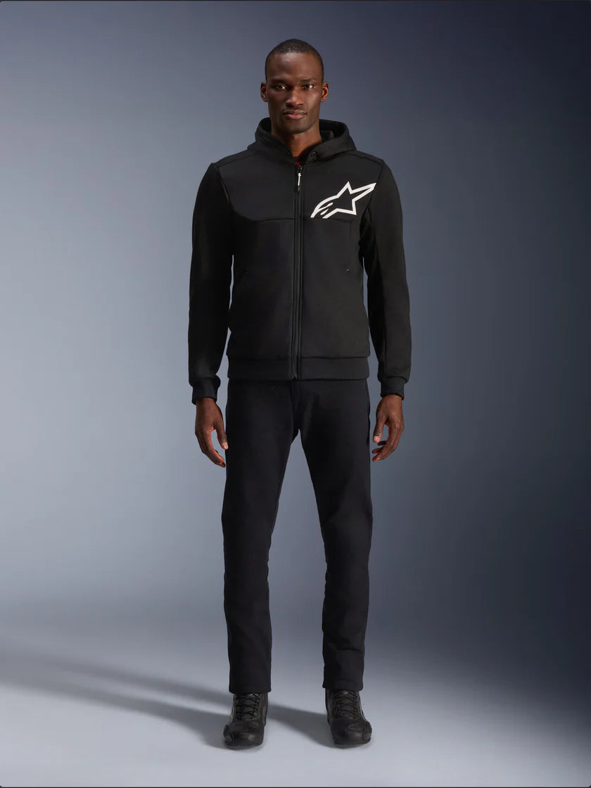ALPINESTAR HOODIE CHROME V2 BLACK/WHITE