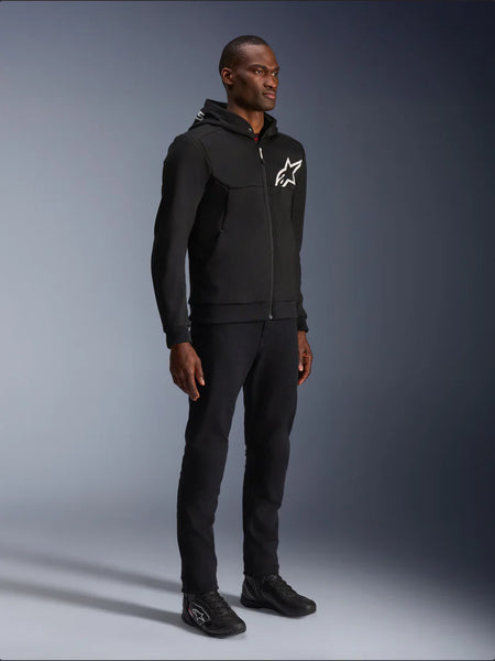 ALPINESTAR HOODIE CHROME V2 BLACK/WHITE