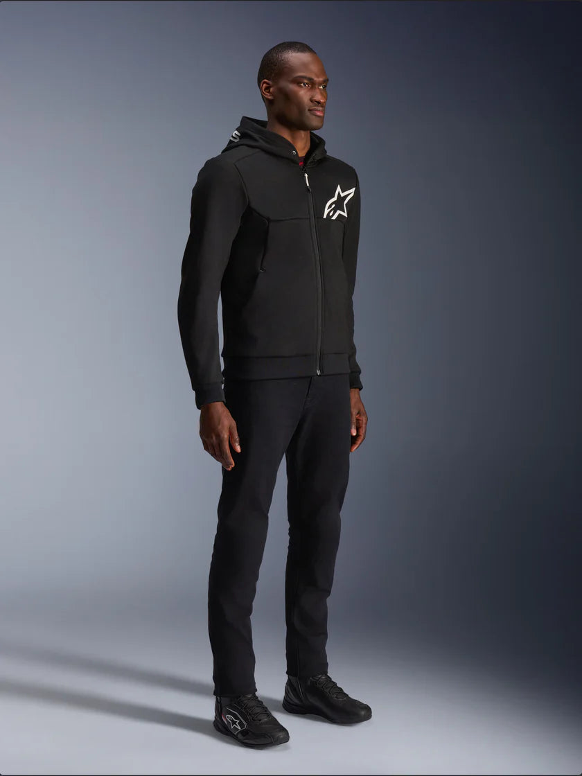 ALPINESTAR HOODIE CHROME V2 BLACK/WHITE
