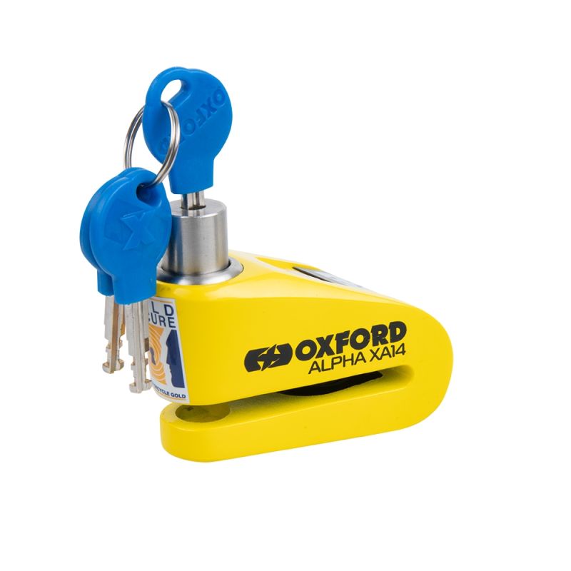 Alpha XA14 Alarm Disc Lock Yellow/Black