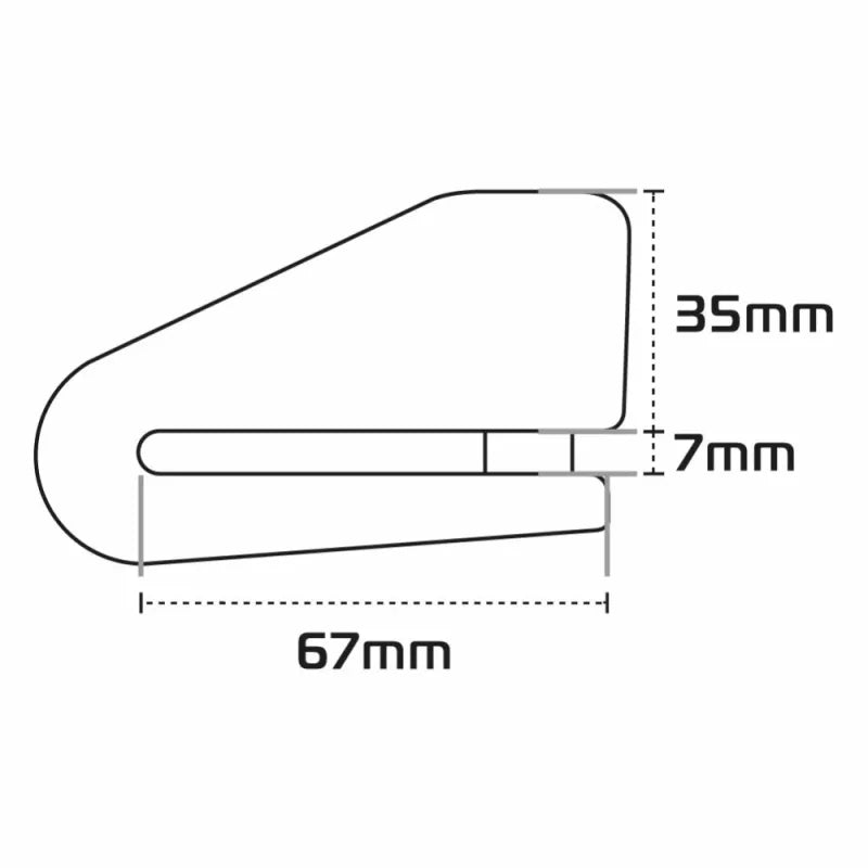 Alpha XA14 Alarm Disc Lock Black/Black