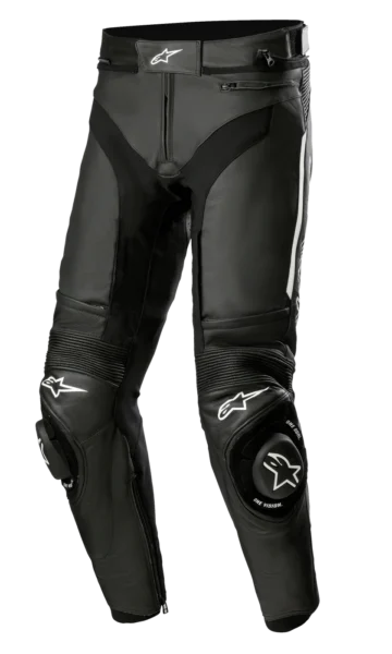 ALPINESTAR LEATHER PANT MISSILE V3 BLACK/WHITE