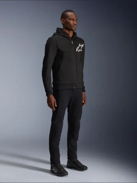 ALPINESTAR HOODIE CHROME V2 BLACK/WHITE